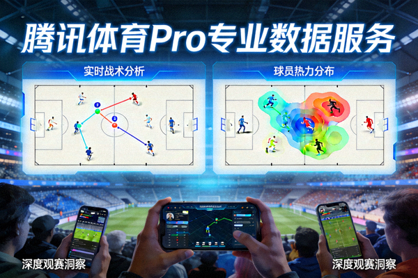 腾讯体育Pro专业数据服务通过实时战术图表和球员热力图，让球迷在观赛时获得超越传统直播的深度洞察，显著提升观赛体验